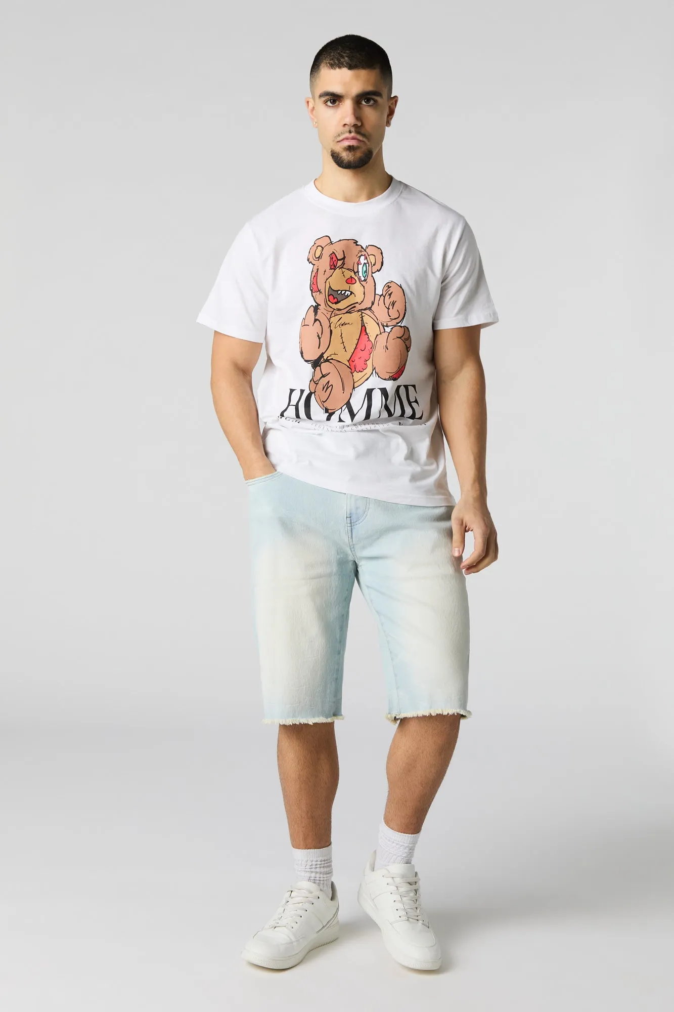 T-shirt à imprimé Evil Teddy sold by Urban Planet product image thumbnail 3