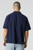 Textured Short Sleeve Button-Up Top sold by Urban Planet