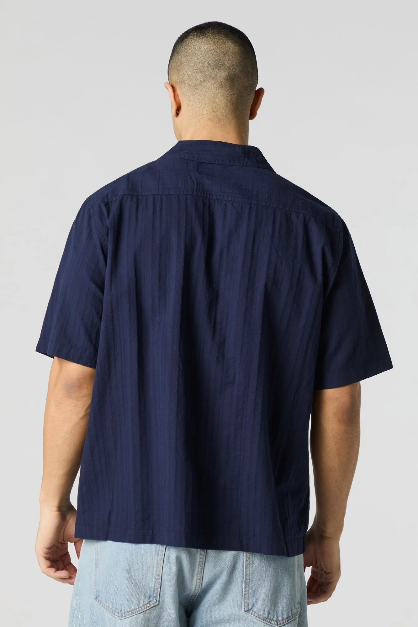 Haut boutonné texturé à manches courtes sold by Urban Planet product image thumbnail 5