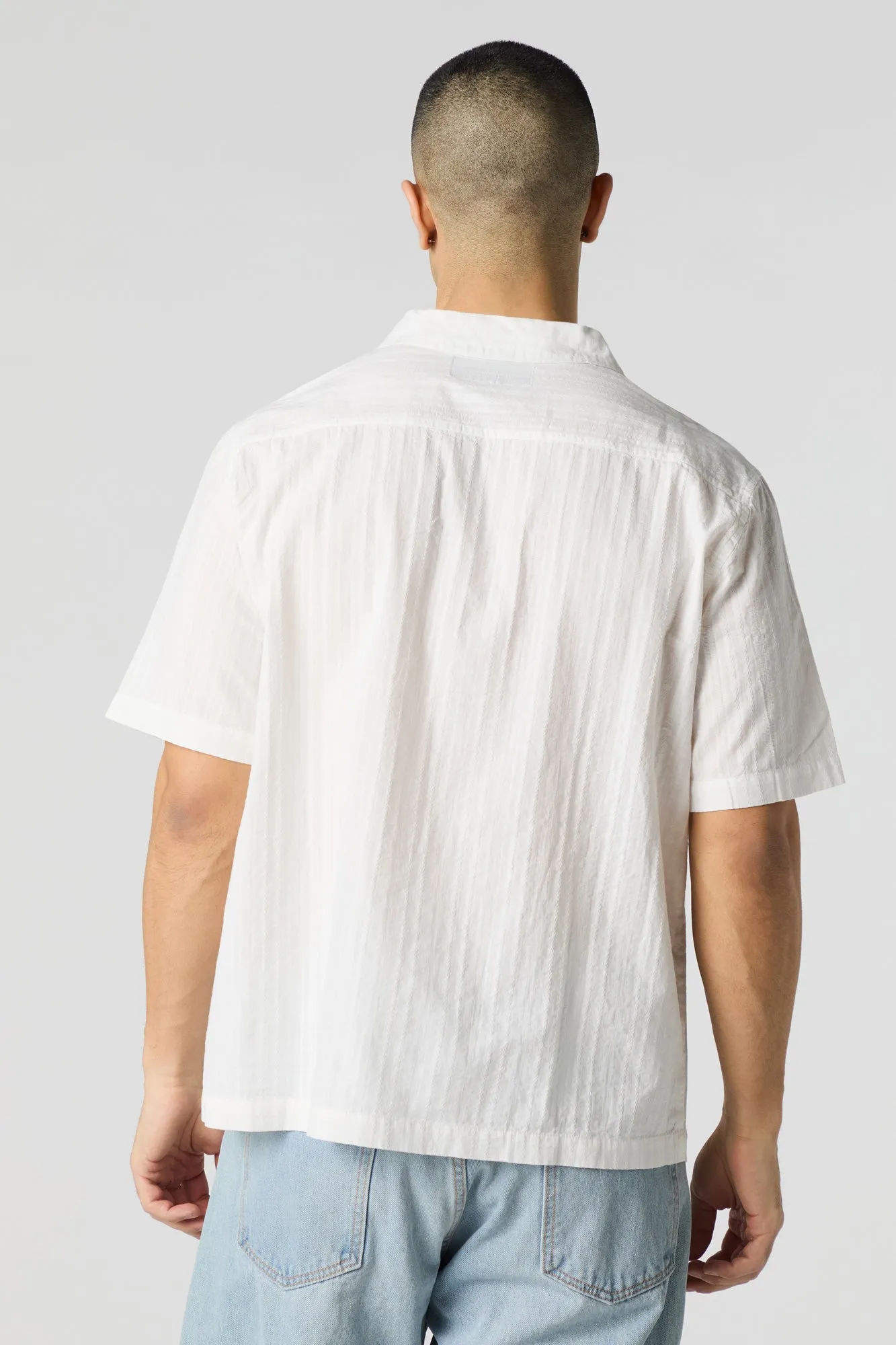 Haut boutonné texturé à manches courtes sold by Urban Planet product image thumbnail 2