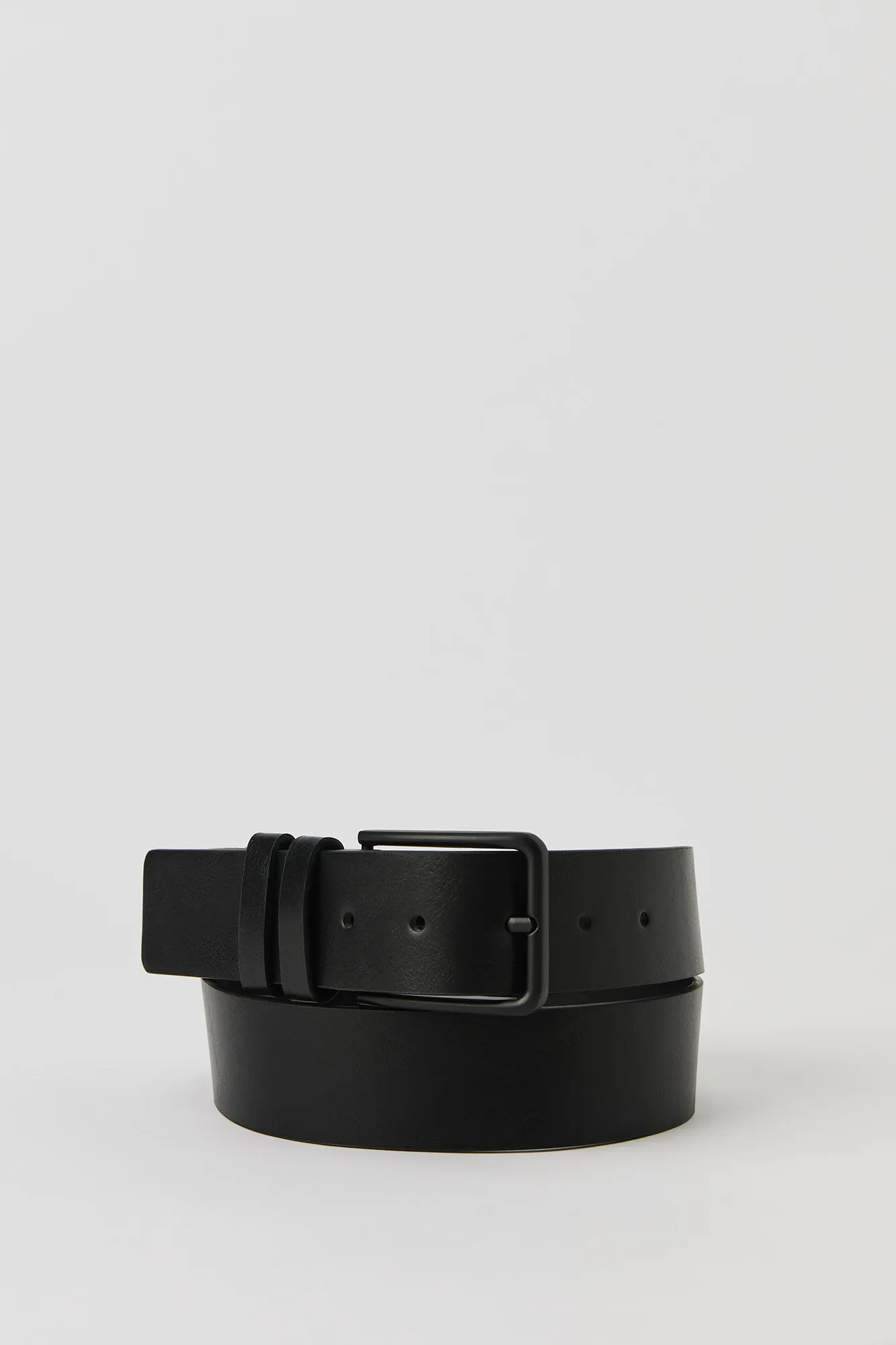 Black Faux Leather Belt sold by Urban Planet
