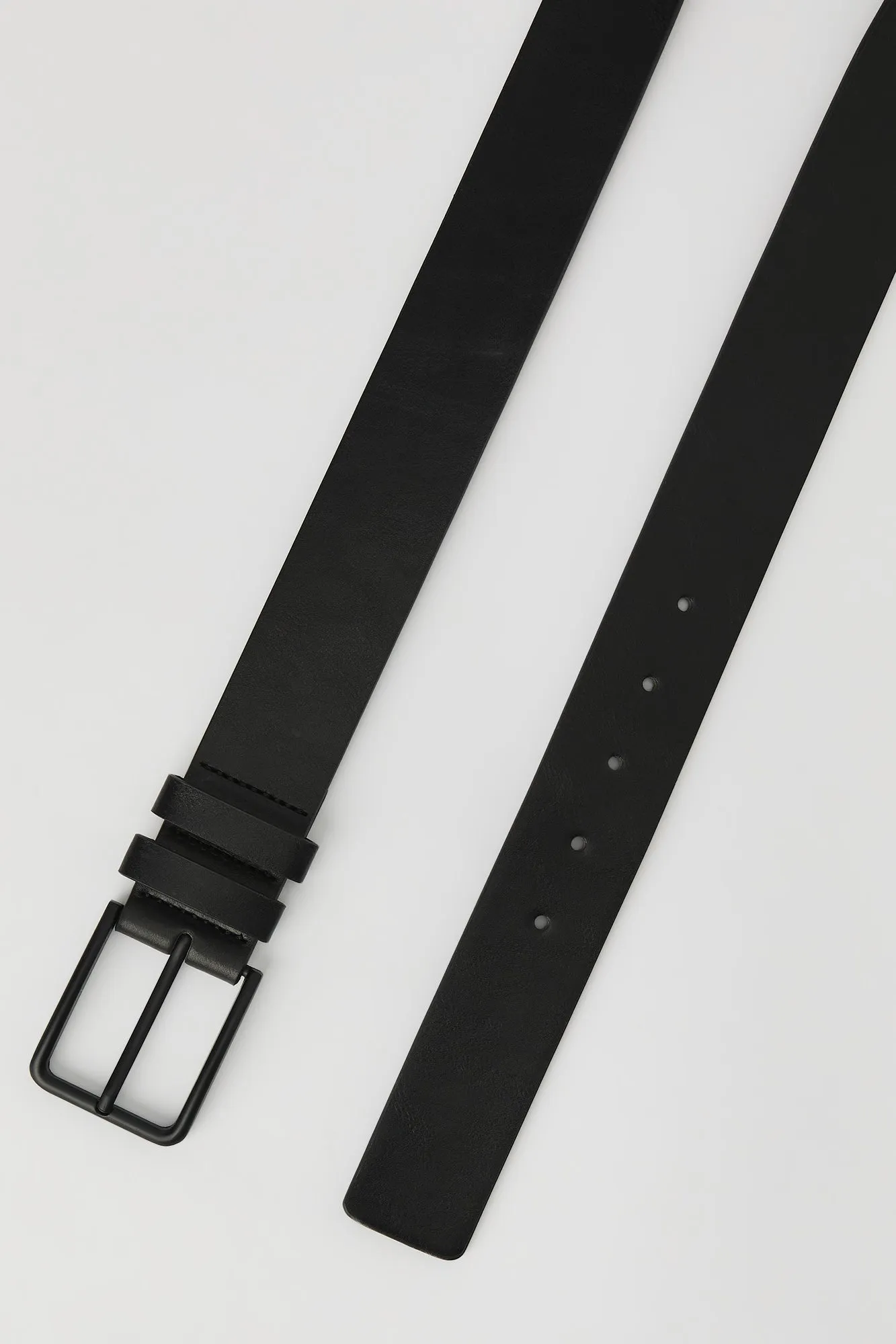 Black Faux Leather Belt sold by Urban Planet product image thumbnail 2