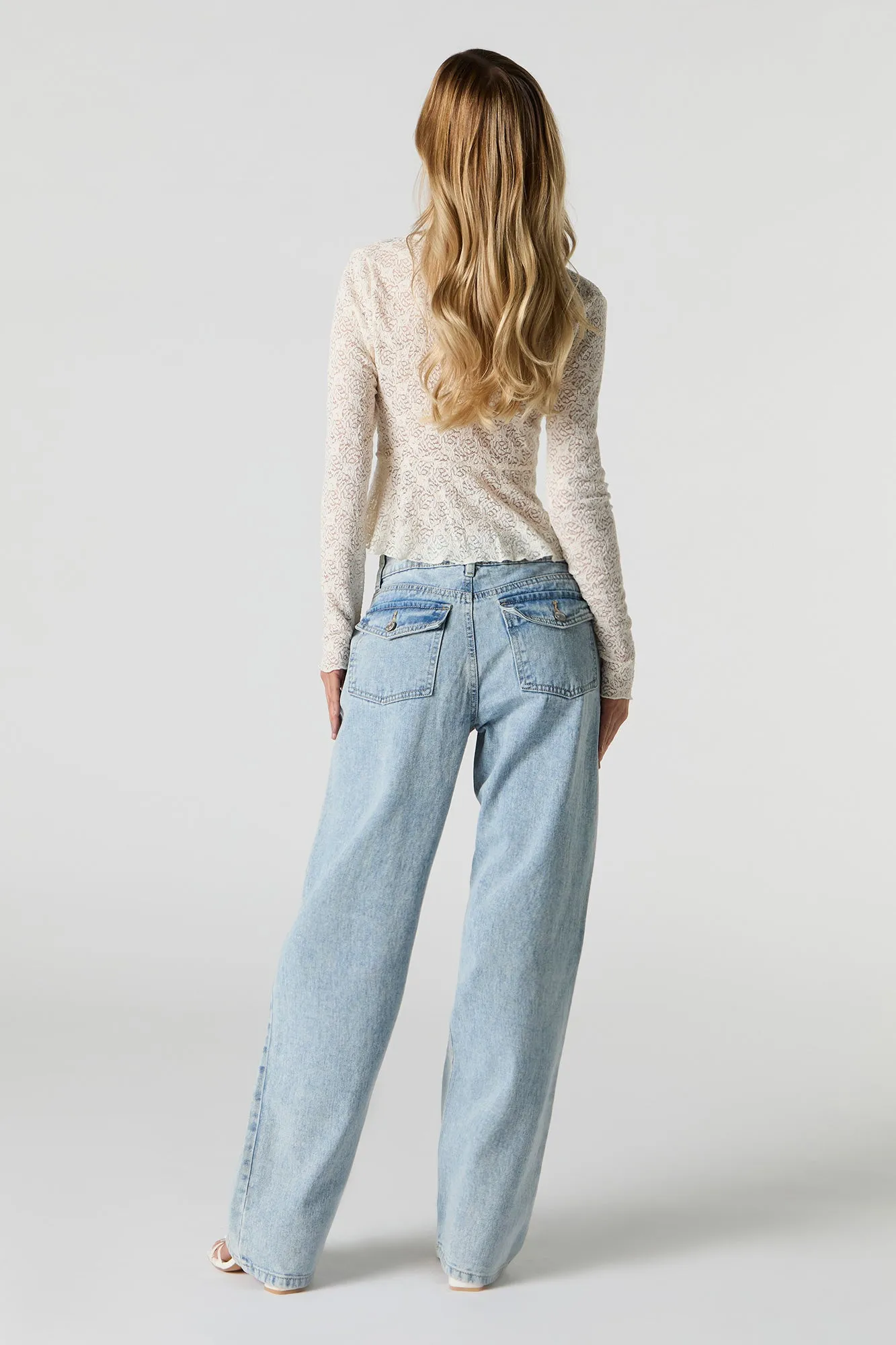 Double Button Wide Leg Jean sold by Urban Planet product image thumbnail 3