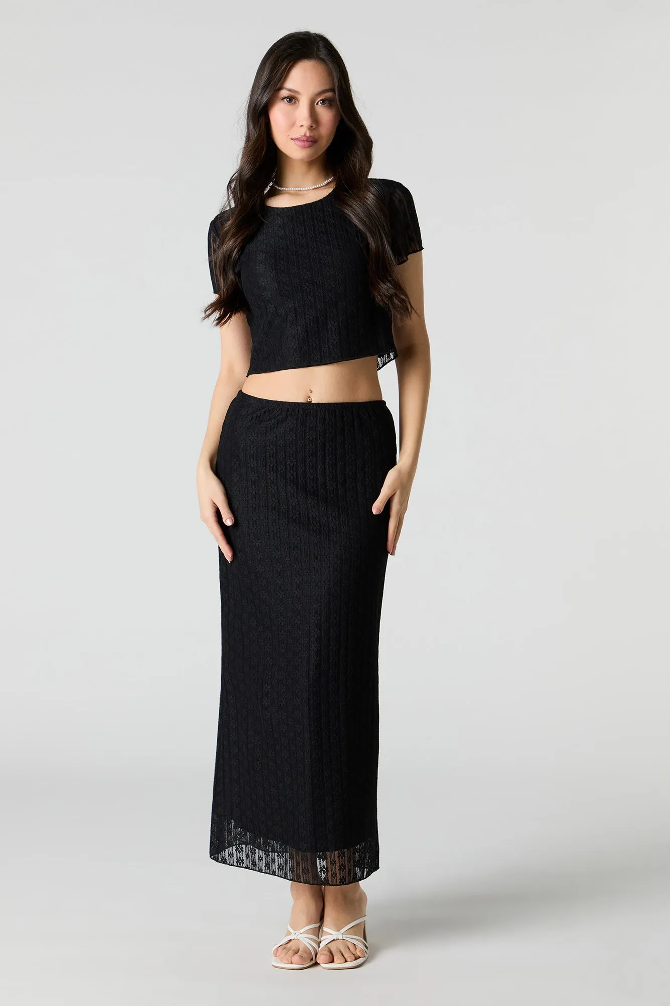 Floral Lace Maxi Skirt sold by Urban Planet product image thumbnail 5