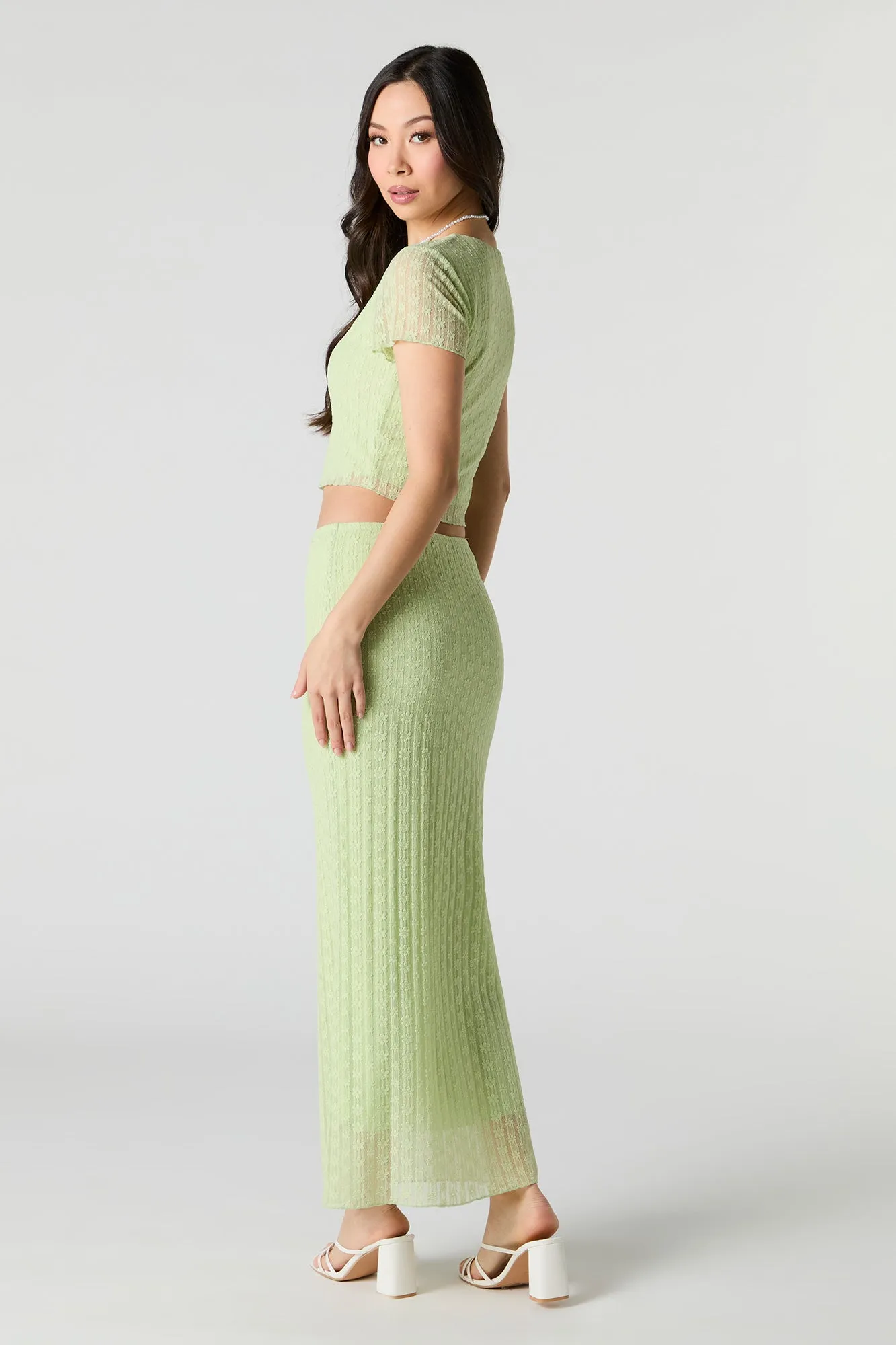 Floral Lace Maxi Skirt sold by Urban Planet product image thumbnail 3