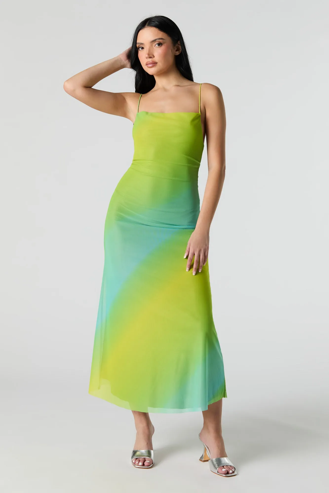 Robe maxi en filet imprimé sold by Urban Planet product image thumbnail 5