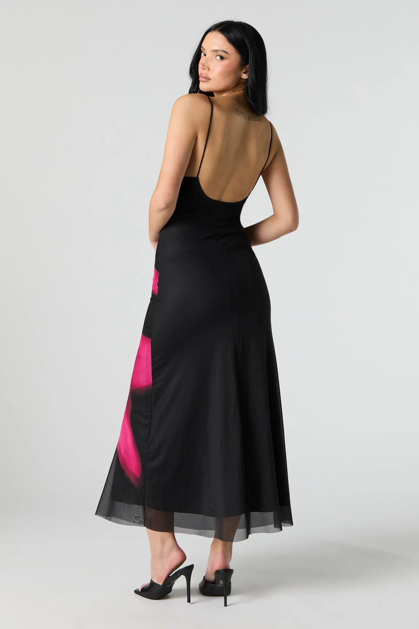 Robe maxi en filet imprimé sold by Urban Planet product image thumbnail 4