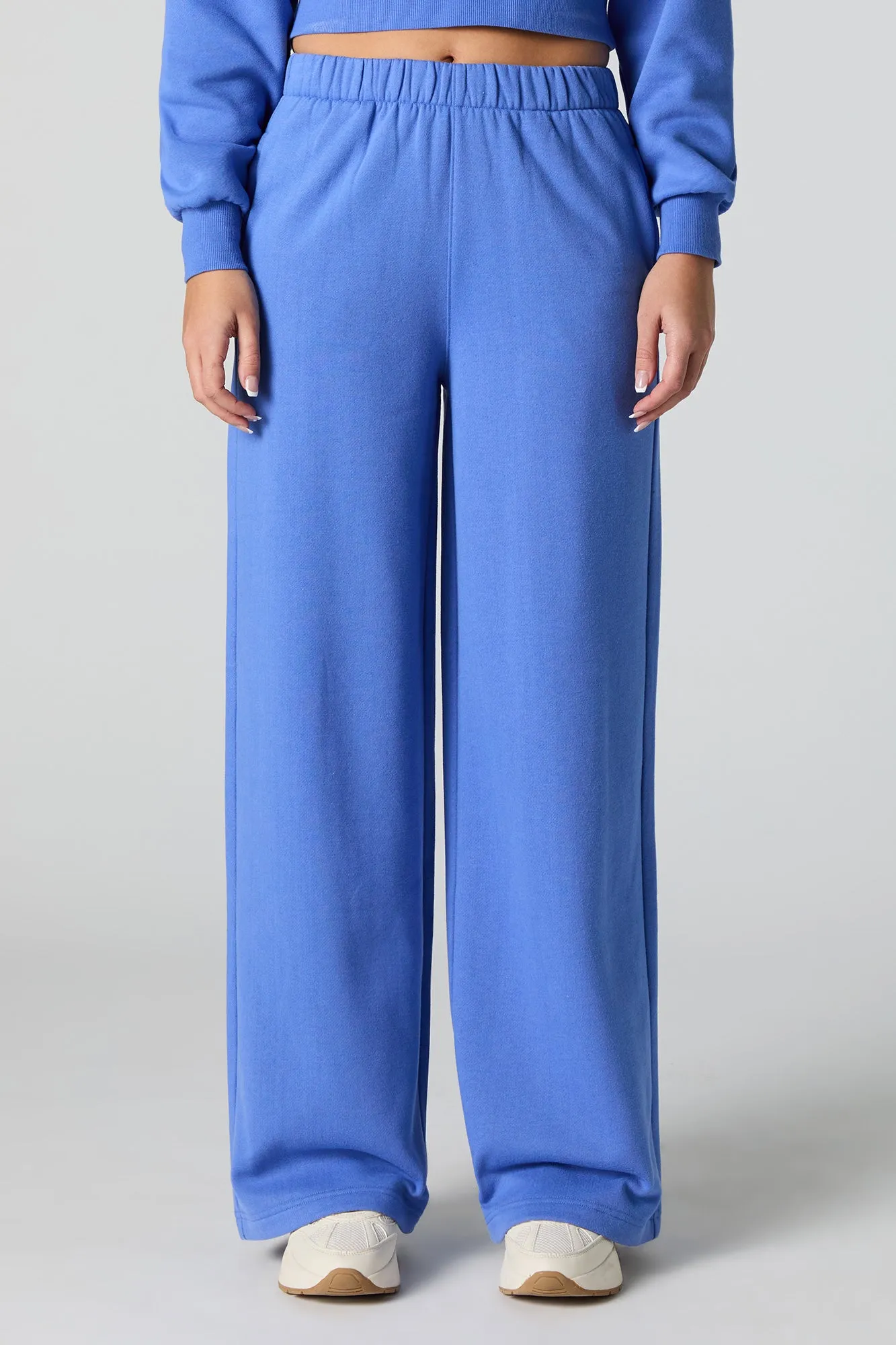 Pantalon en molleton uni à jambe large sold by Urban Planet product image thumbnail 2