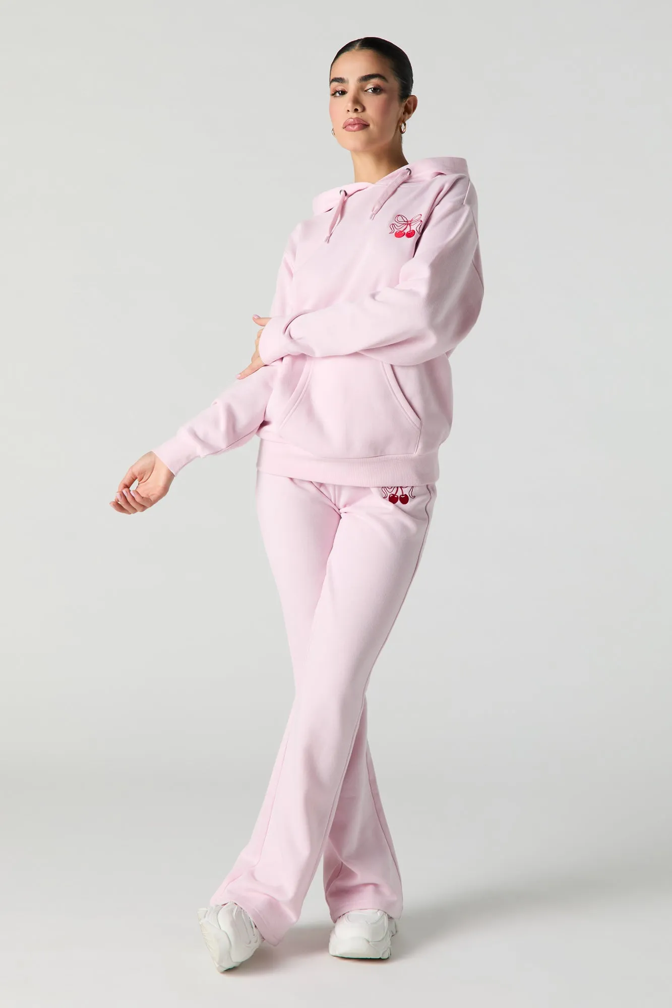 Embroidered Fleece Flare Sweatpant sold by Urban Planet