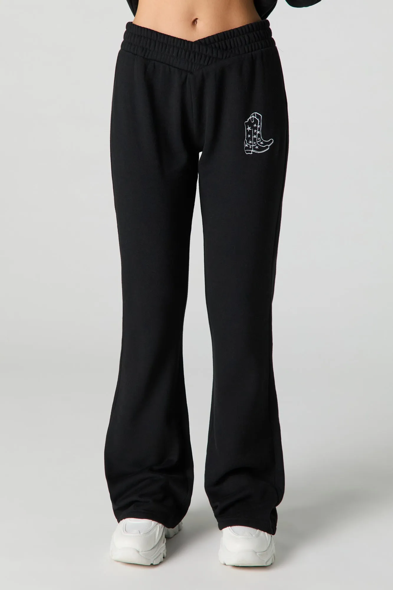 Embroidered Fleece Flare Sweatpant sold by Urban Planet product image thumbnail 5