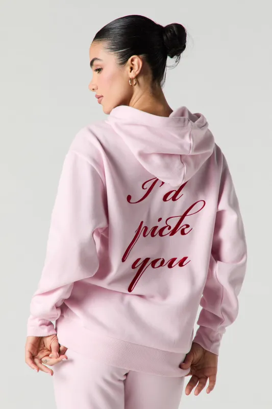 Oversized Embroidered Fleece Hoodie sold by Urban Planet