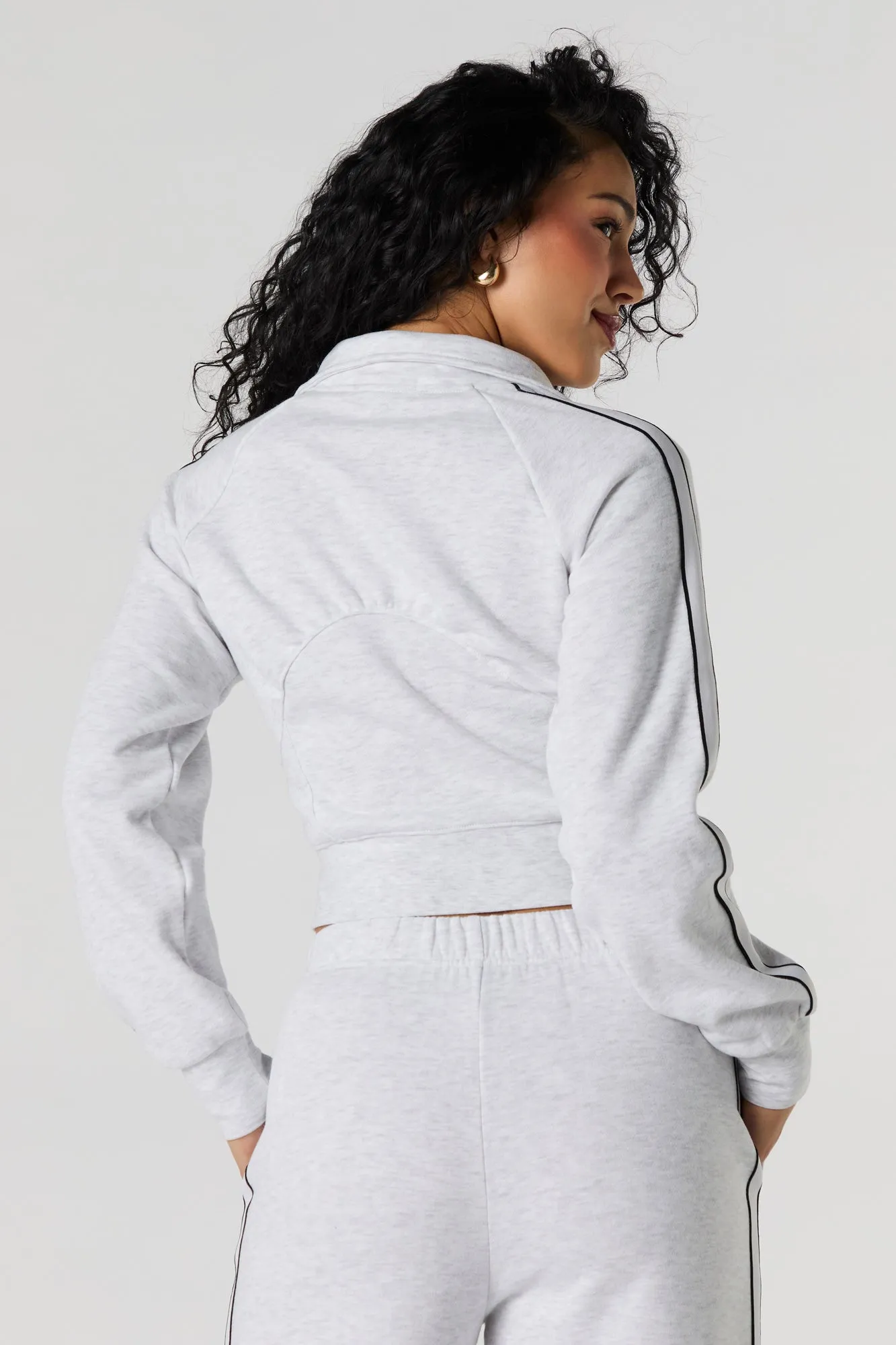 Active Mock Neck Zip-Up Sweatshirt sold by Urban Planet product image thumbnail 2