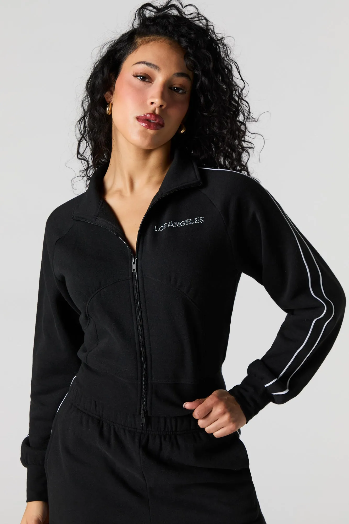 Active Mock Neck Zip-Up Sweatshirt sold by Urban Planet product image thumbnail 4