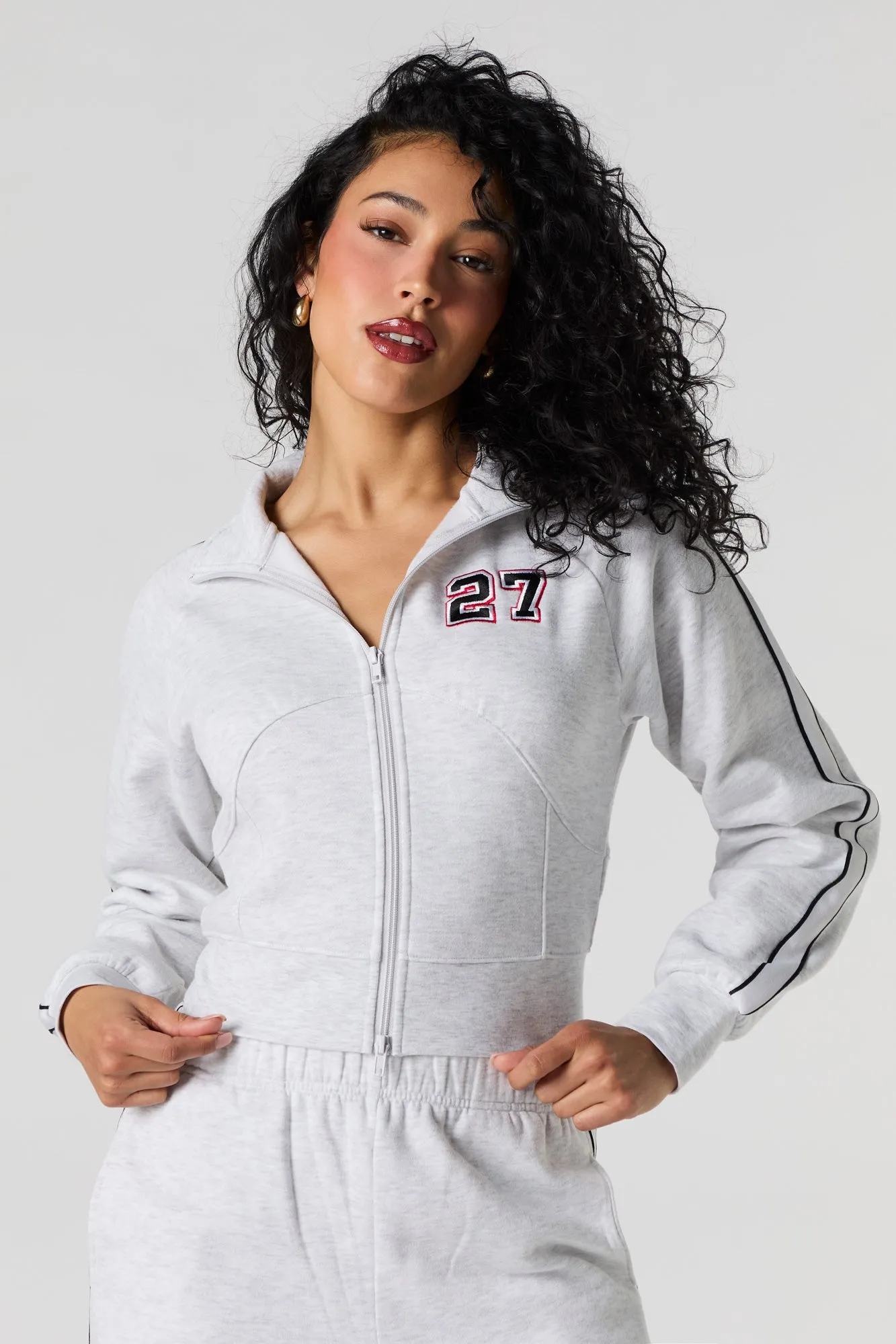 Active Mock Neck Zip-Up Sweatshirt sold by Urban Planet