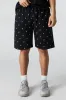 Summer Print Fleece Longline Short sold by Urban Planet