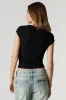Ribbed V-Neck Fitted T-Shirt sold by Urban Planet