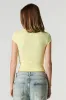 Ribbed V-Neck Fitted T-Shirt sold by Urban Planet