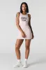 City Embroidered Ribbed Mini Tank Dress sold by Urban Planet