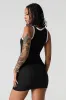 City Embroidered Ribbed Mini Tank Dress sold by Urban Planet