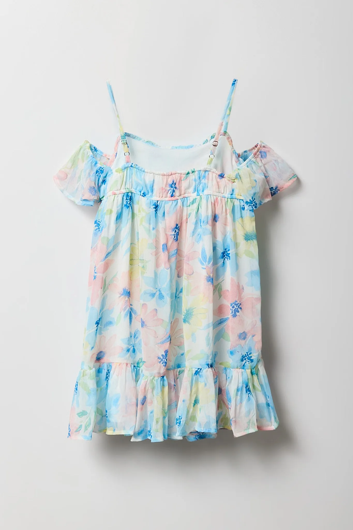 Girls Floral Chiffon Off-Shoulder Dress sold by Urban Planet product image thumbnail 4