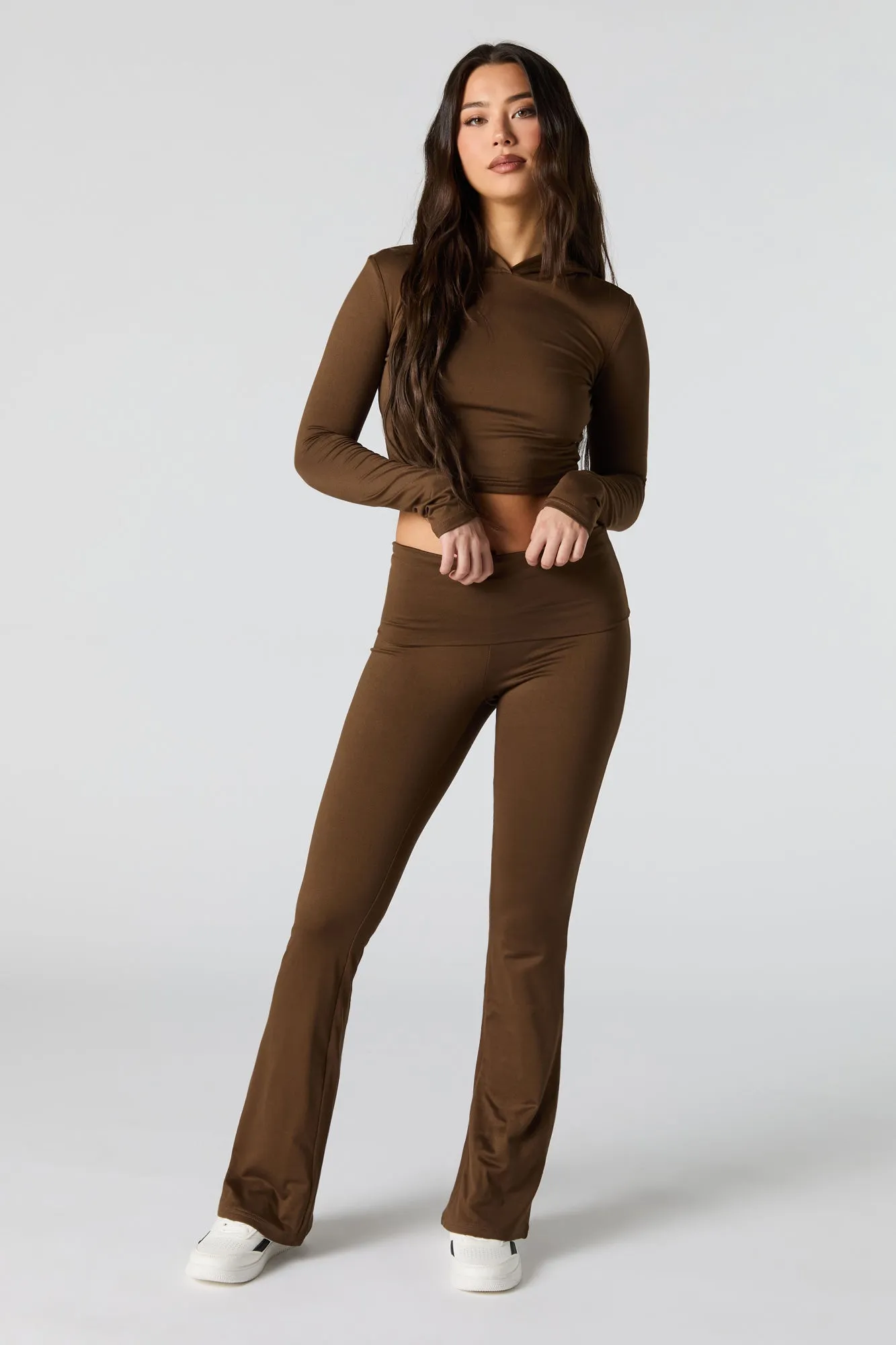 Legging Active à jambe évasée et taille pliée sold by Urban Planet product image thumbnail 4