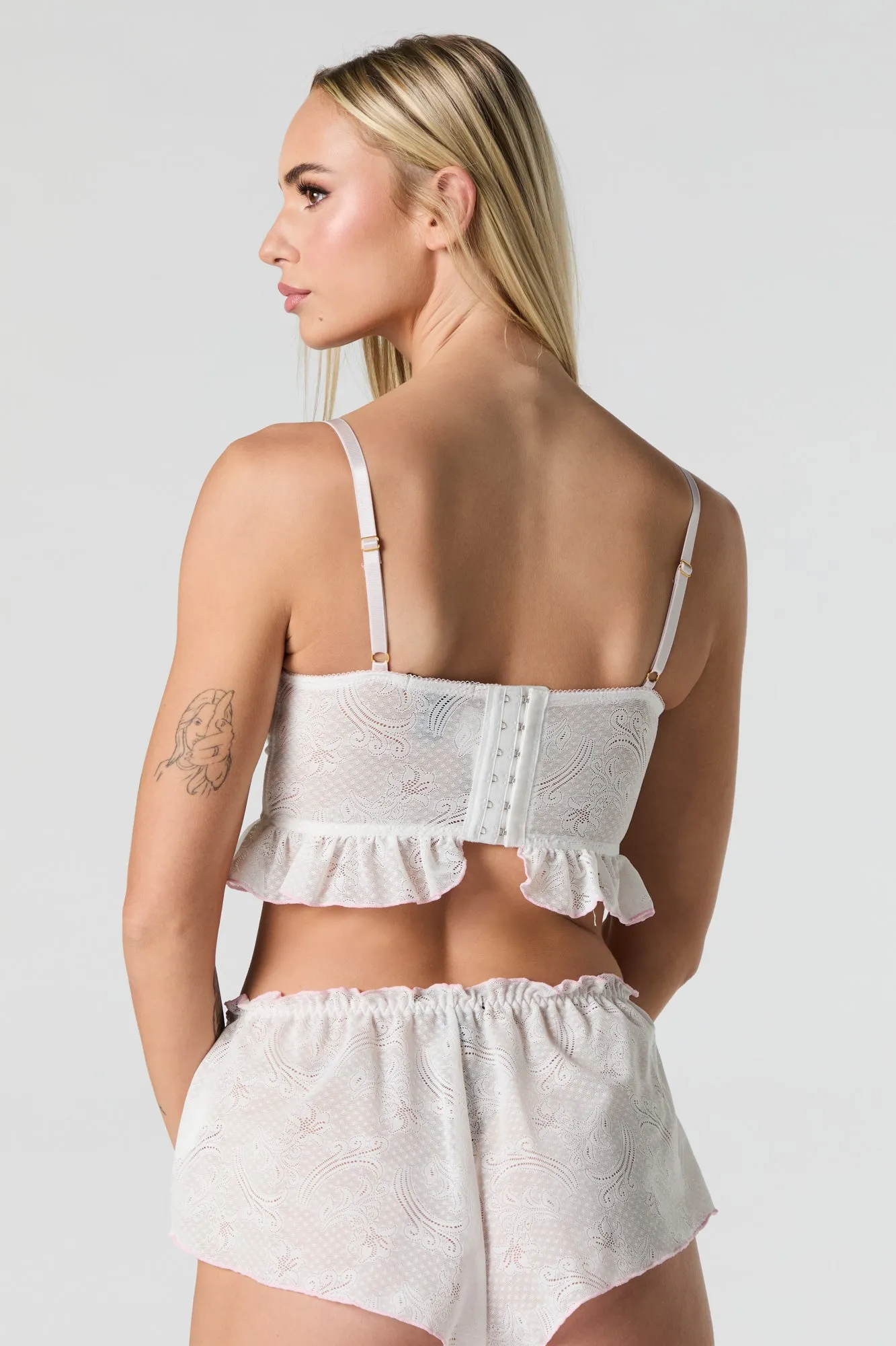 Paisley Eyelet Lingerie Pajama Short sold by Urban Planet product image thumbnail 3