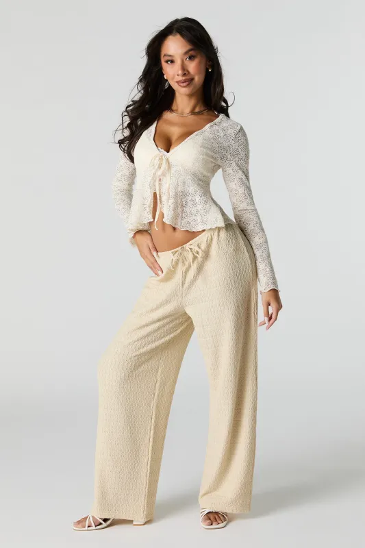 Pantalon en tricot texturé à jambe large sold by Urban Planet