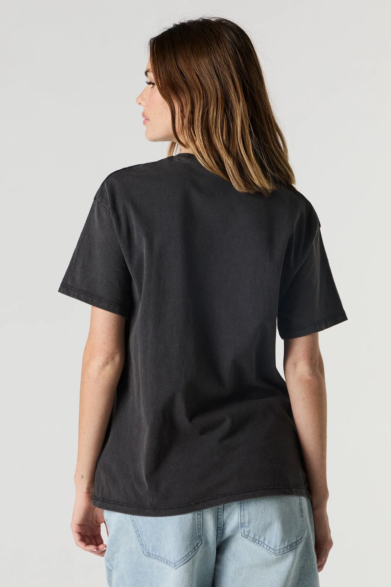 T-shirt de coupe garçonne délavé à imprimé NYC 1995 sold by Urban Planet product image thumbnail 2