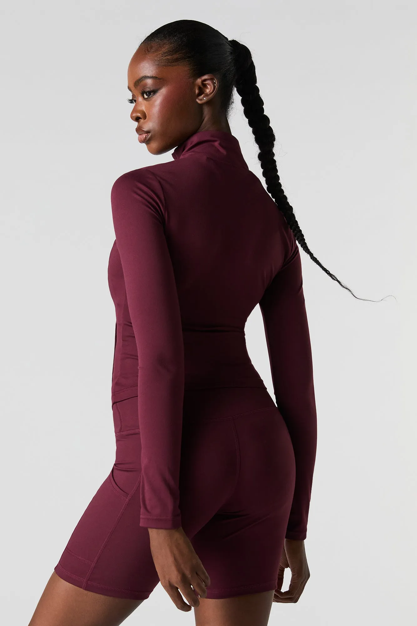 Active Mock Neck Zip-Up Jacket sold by Urban Planet product image thumbnail 2