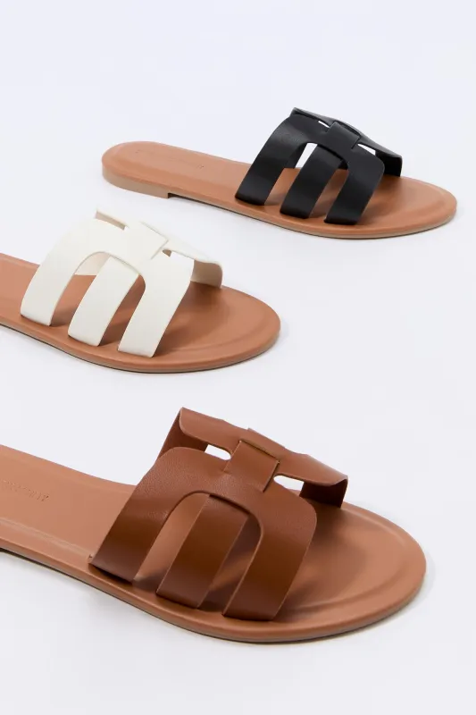 Faux Leather Strappy Band Sandal sold by Urban Planet