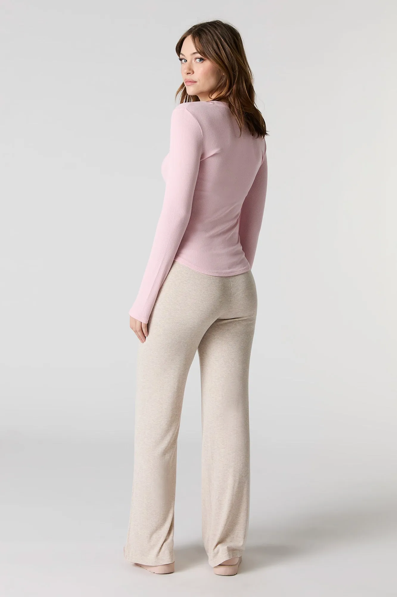 Solid Ribbed Wide Leg Pant sold by Urban Planet product image thumbnail 3