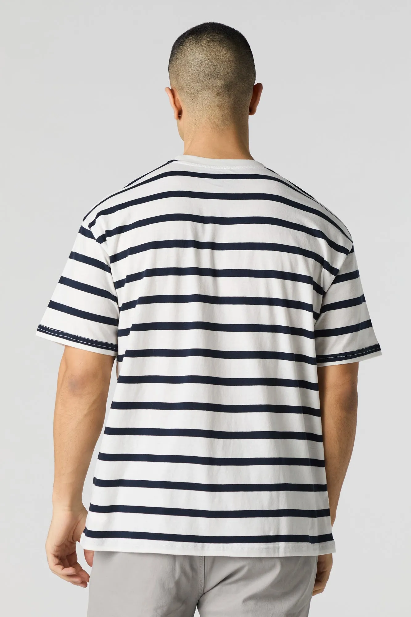 T-shirt ras du cou décontracté rayé sold by Urban Planet product image thumbnail 2