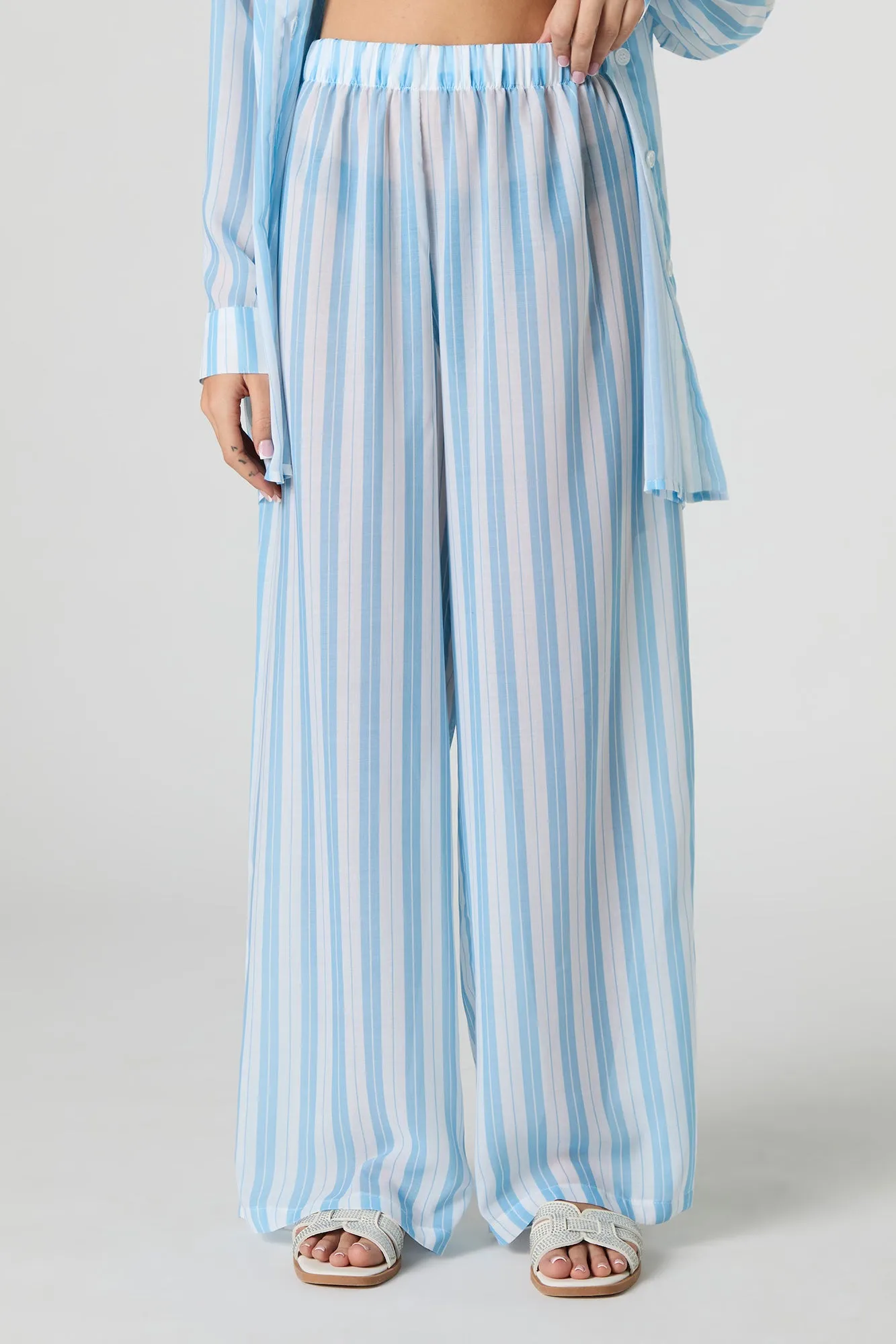 Sheer Wide Leg Pant Swim Cover-Up sold by Urban Planet product image thumbnail 2