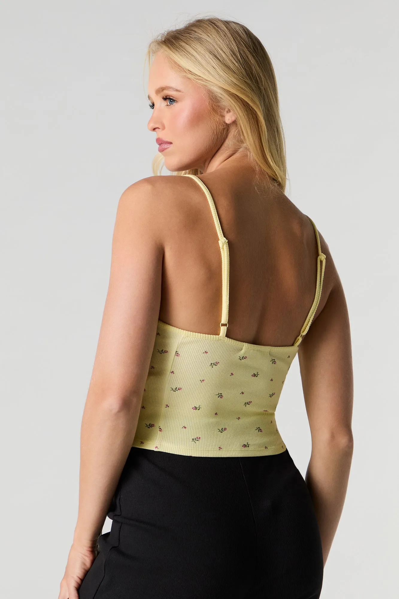 Ribbed Scoop Neck Lace Trim Cami sold by Urban Planet product image thumbnail 2