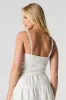 Camisole côtelée ouverte à bordure en dentelle sold by Urban Planet