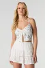 Camisole côtelée ouverte à bordure en dentelle sold by Urban Planet
