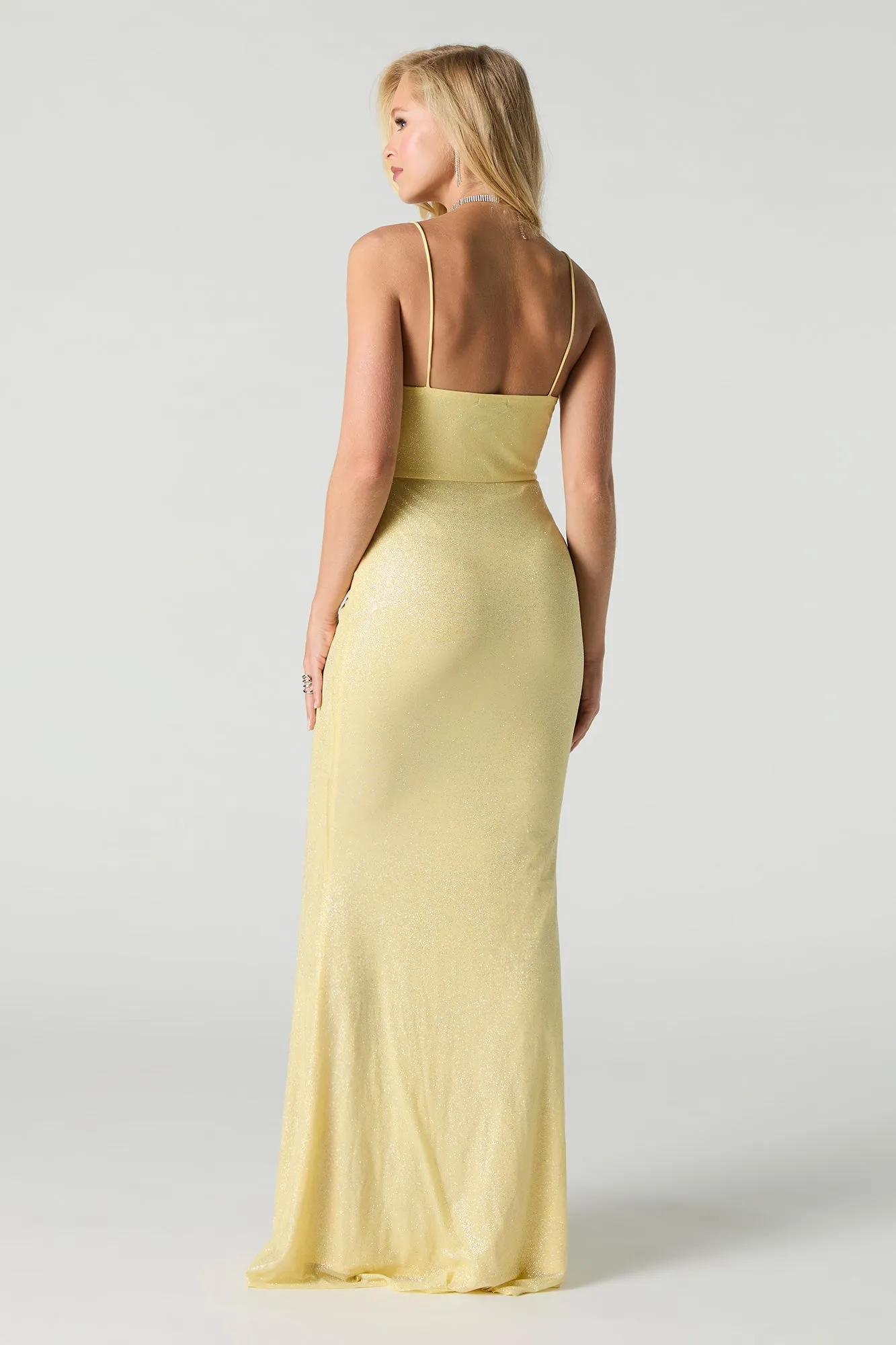 Sparkle Mesh Cowl Neck Maxi Dress sold by Urban Planet product image thumbnail 3