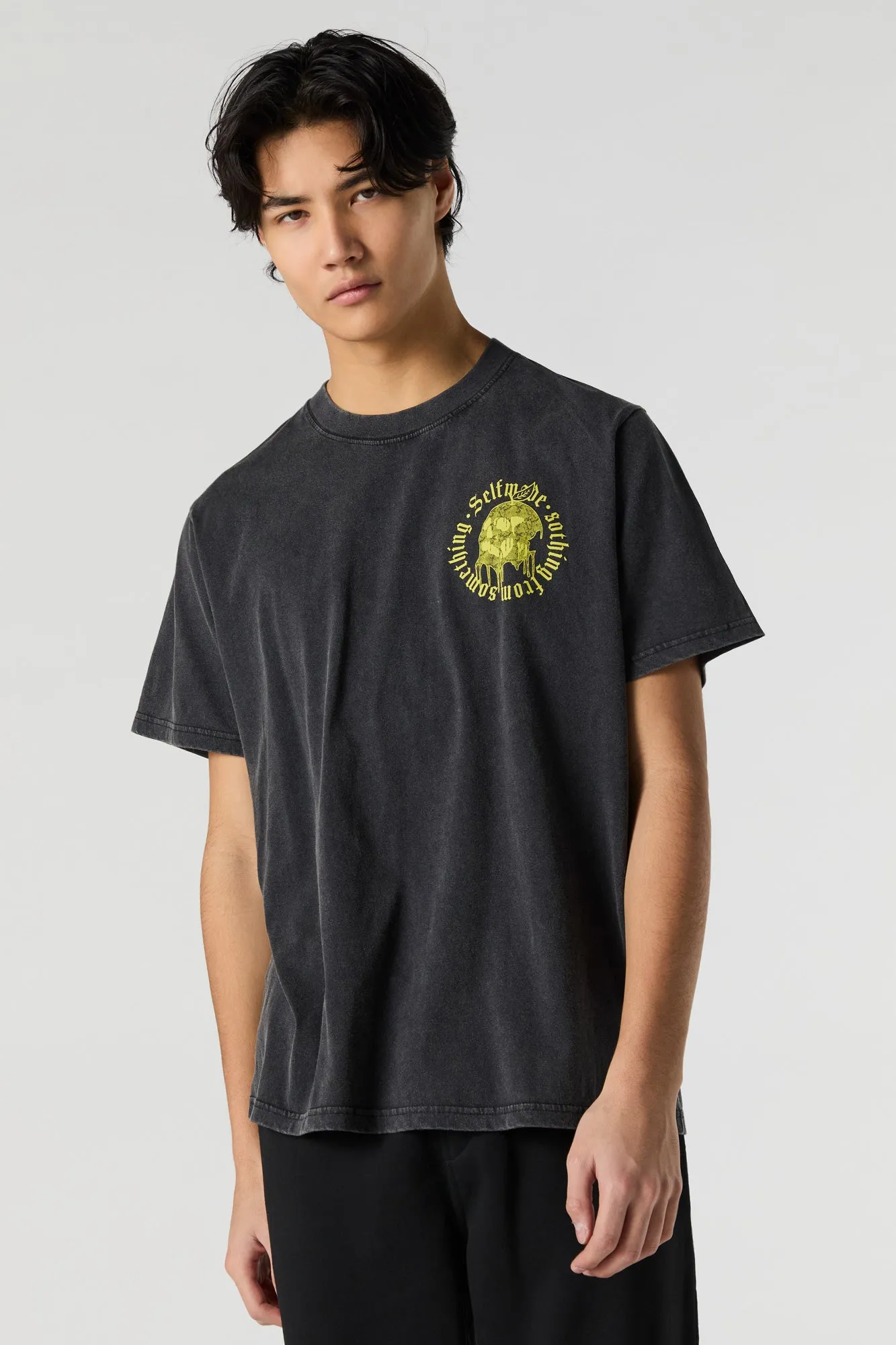 Self Made Something Graphic Washed T-Shirt sold by Urban Planet product image thumbnail 2