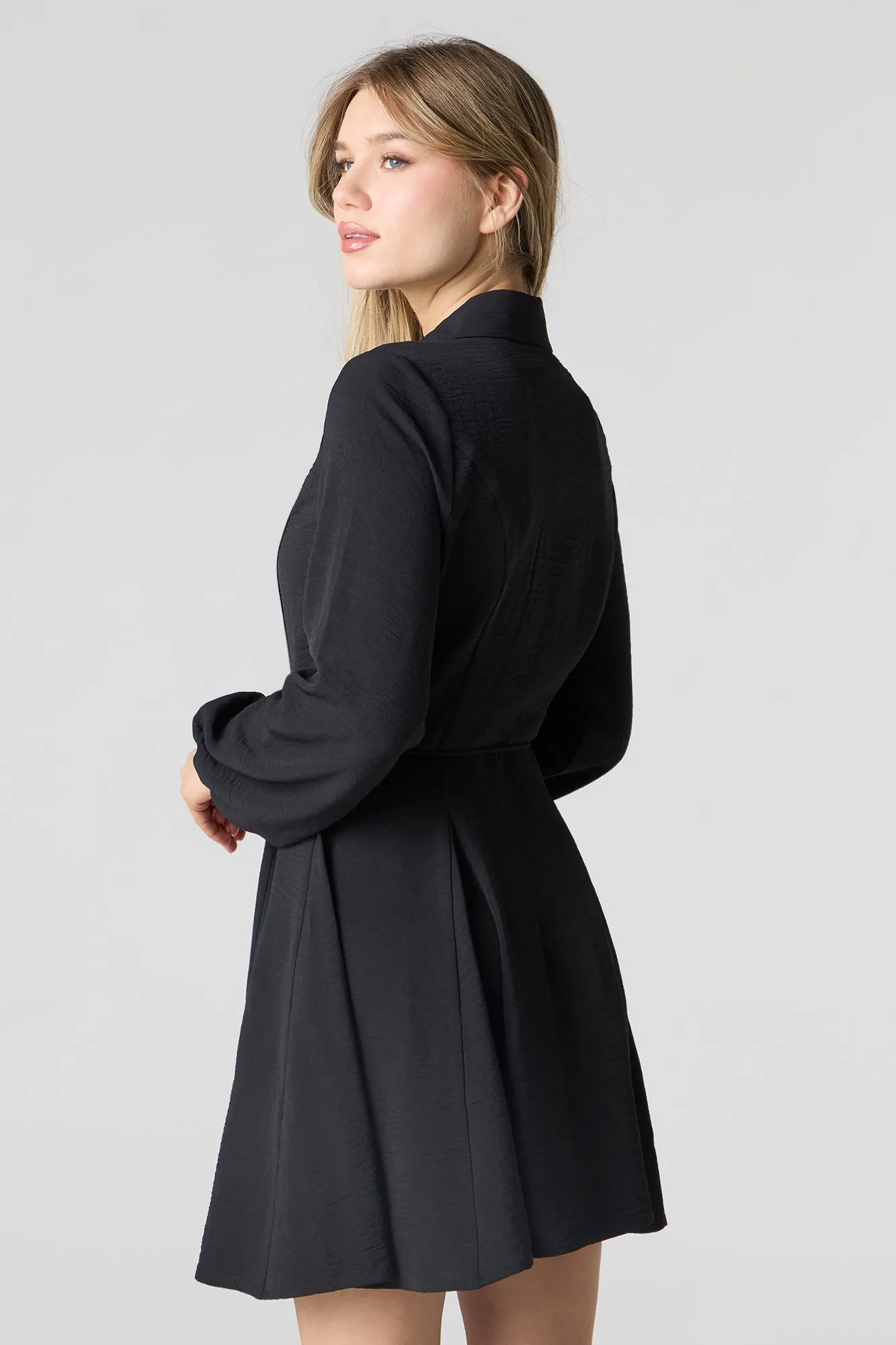 Button-Up Long Sleeve Mini Dress sold by Urban Planet product image thumbnail 5