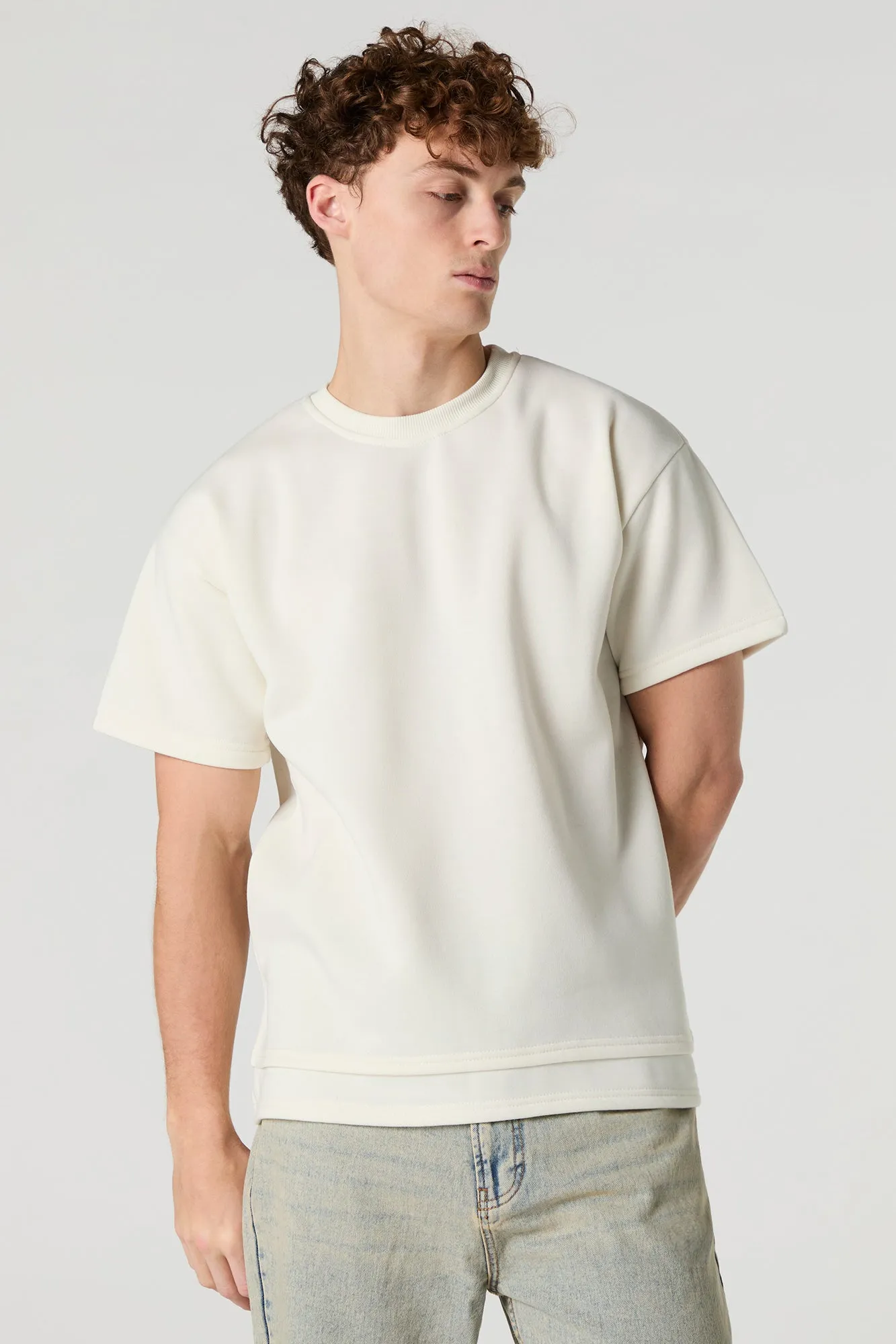 Fleece Short Sleeve Top sold by Urban Planet