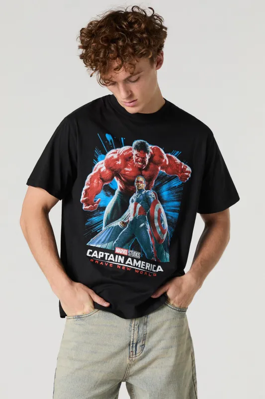 T-shirt à imprimé Captain America sold by Urban Planet