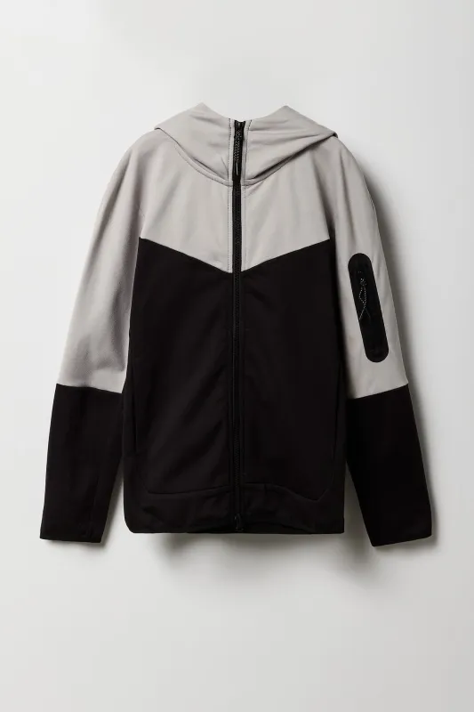 Boys Active Colourblock Zip-Up Hoodie sold by Urban Planet