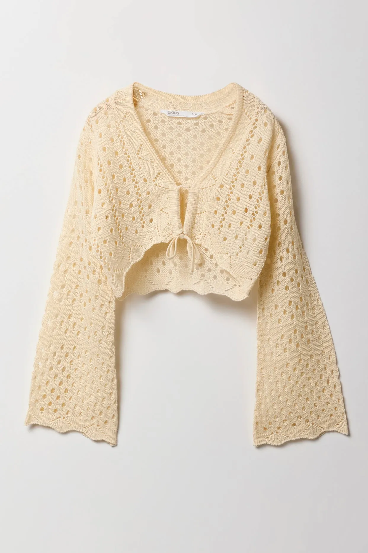 Cardigan en tricot ouvert avec attache à l'avant et manche flottante pour filles sold by Urban Planet product image thumbnail 3