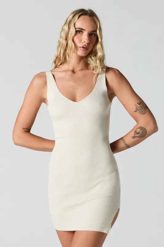 V-Neck Bodycon Mini Sweater Dress sold by Urban Planet