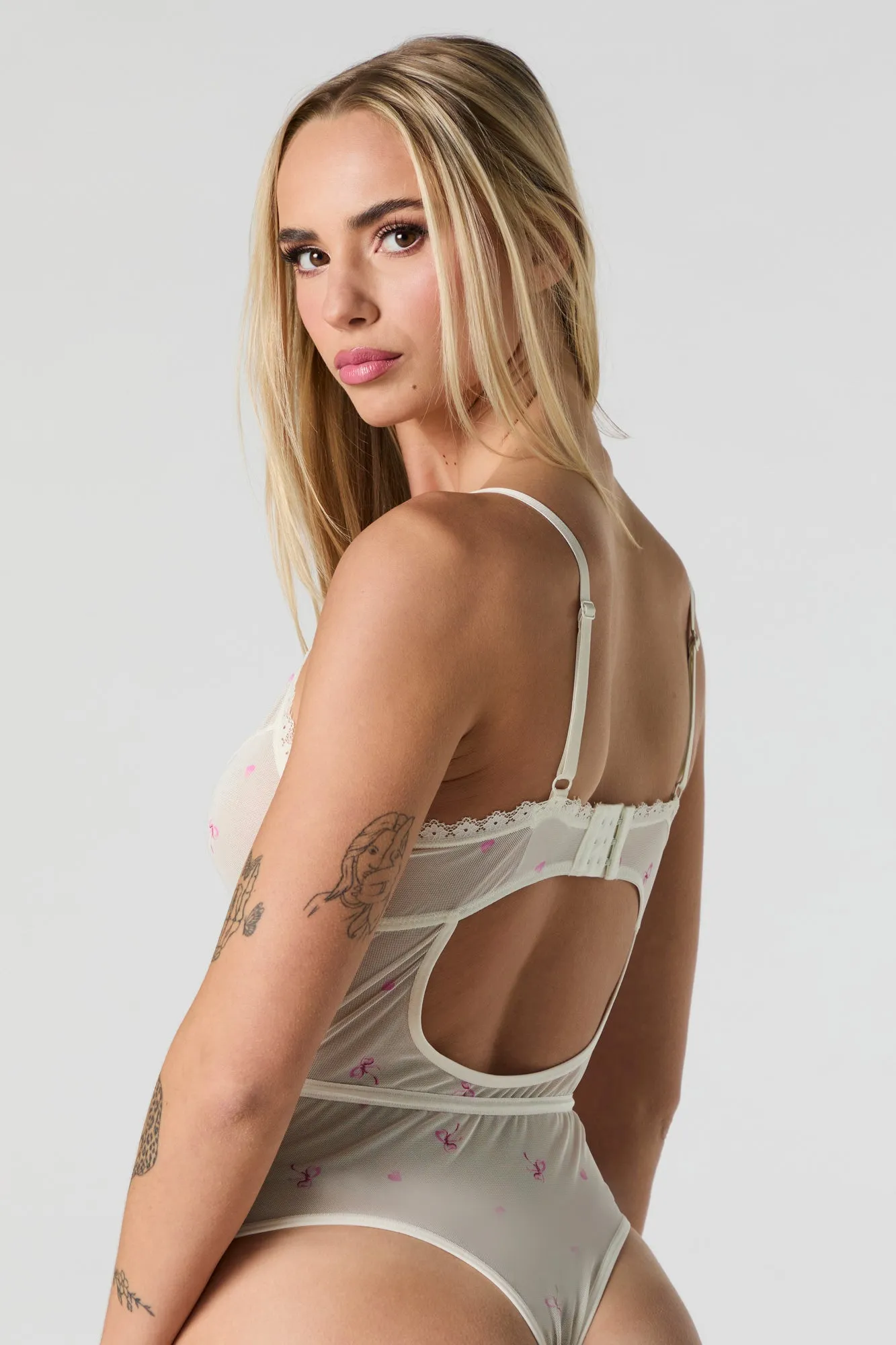 Maillot-corset en filet imprimé sold by Urban Planet product image thumbnail 3