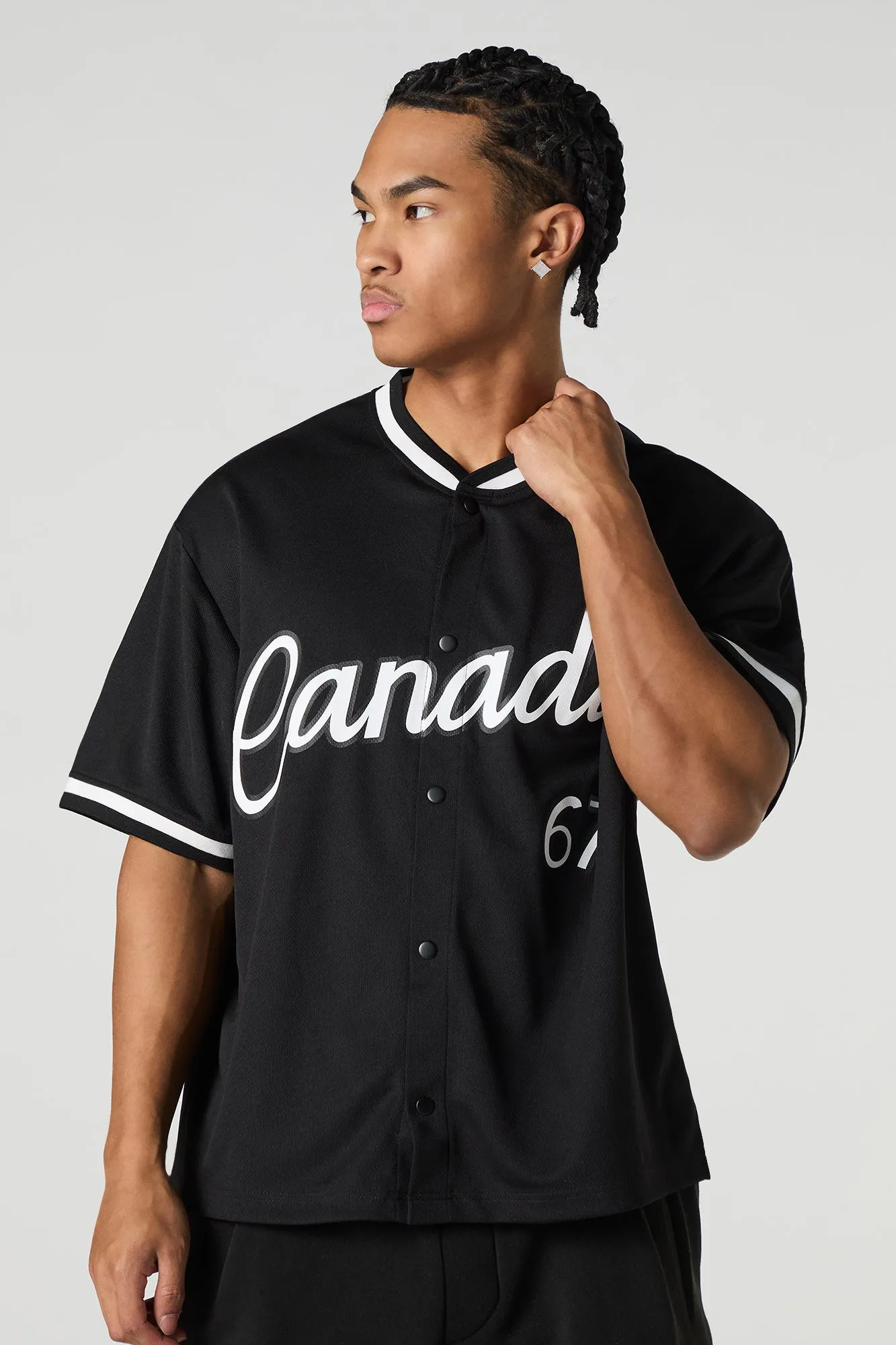 Jersey de baseball en filet à imprimé Canada sold by Urban Planet product image thumbnail 4