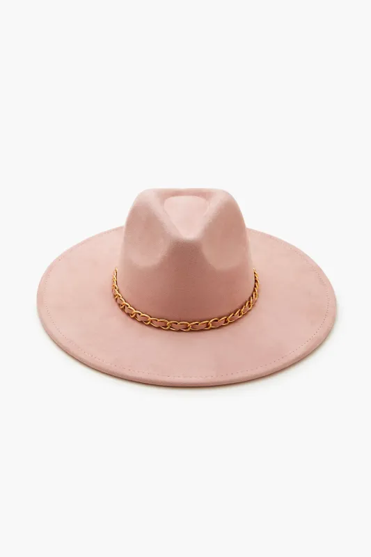 Curb Chain-Trim Fedora sold by Urban Planet