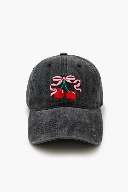 Bow & Cherry Baseball Cap sold by Urban Planet