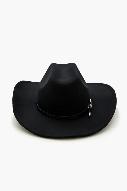 Dual Buckled-Trim Cowboy Hat sold by Urban Planet
