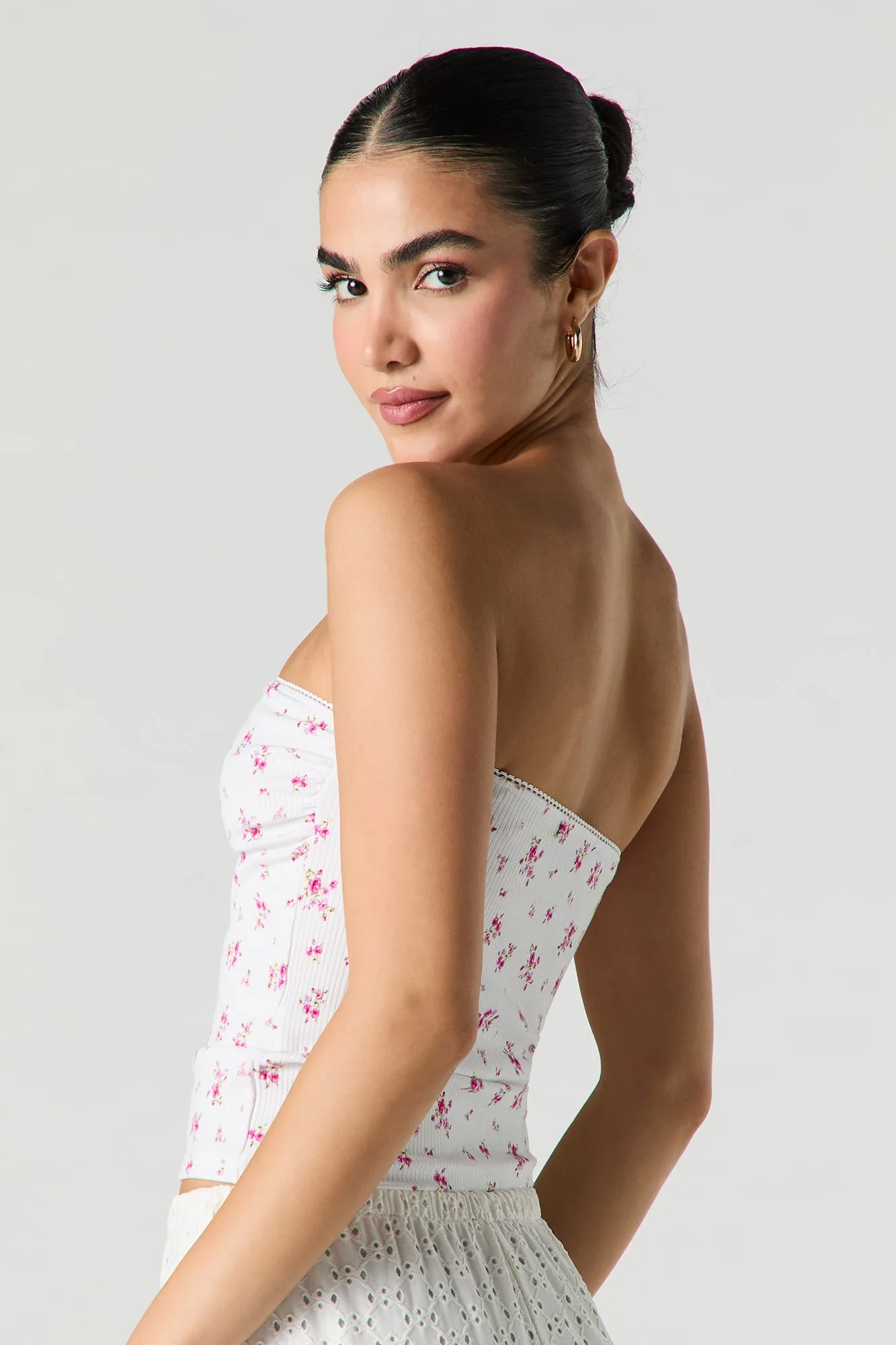 Ribbed Rosette Tube Top sold by Urban Planet product image thumbnail 2